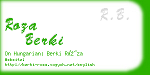 roza berki business card